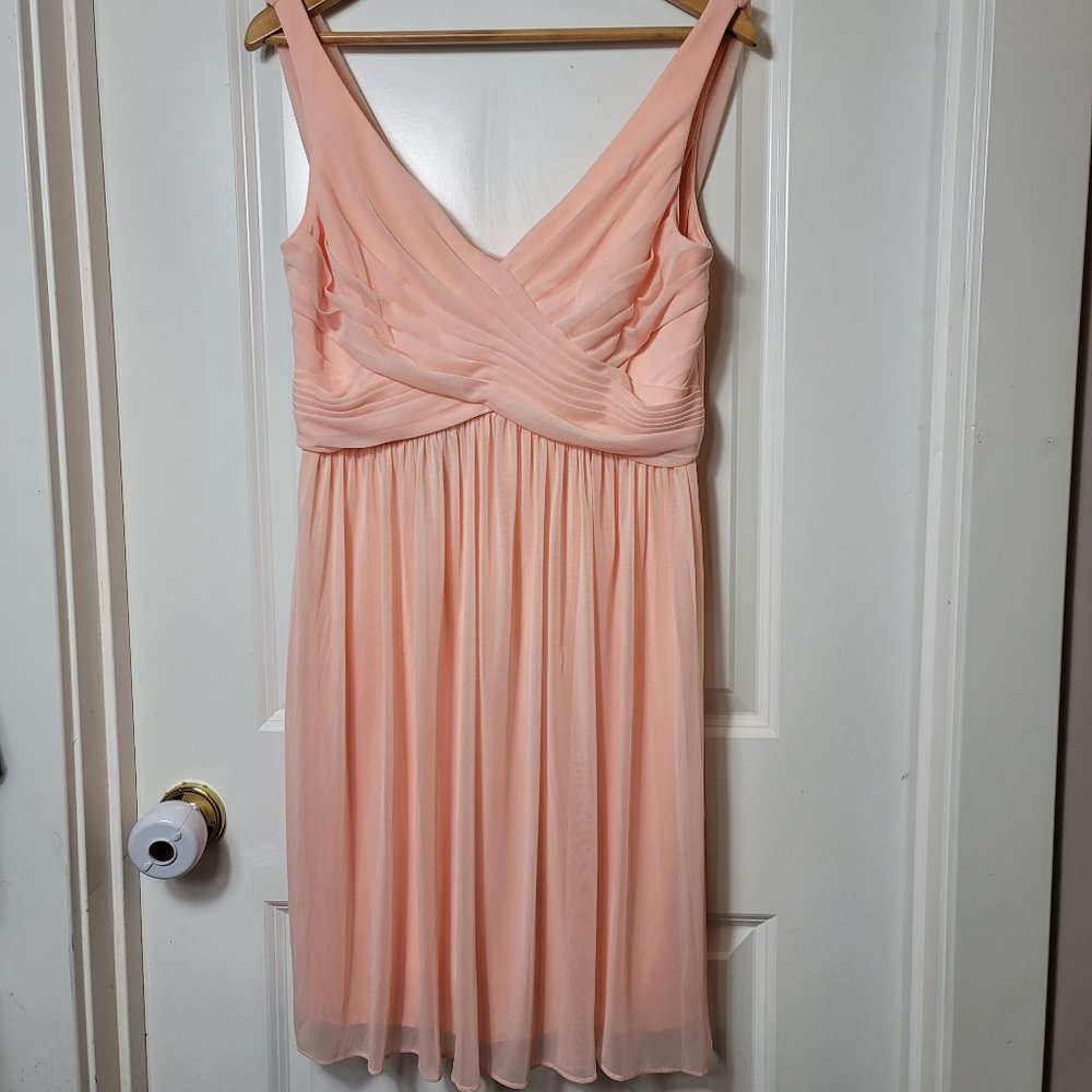 David's Bridal Dress size 12 sleeveless peach color